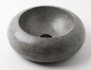 Νιπτήρας επικαθήμενος TERRAZO PLATE GREY 40x40x15 εκ