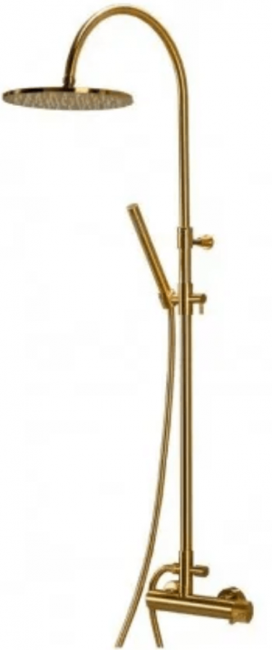 Στήλη ντουζ 2 εξόδων Industrial Gold Brushed