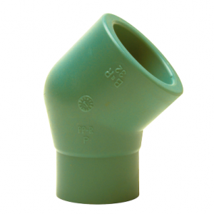 PPR BANNINGER 45° elbow with male - female welded end Φ25 green (hot - cold)
