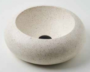 Νιπτήρας επικαθήμενος TERRAZO PLATE WHITE 40x40x15 εκ
