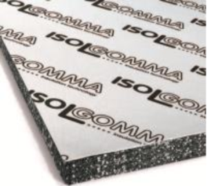 Sound Insulation enhancing panels, Isolgomma Mustwall, thickness 10mm, 1,20m²/panel
