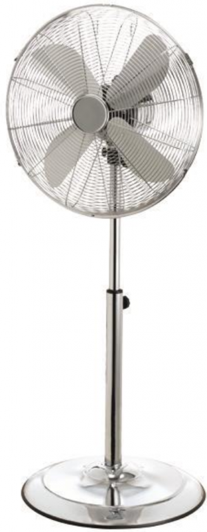 Ανεμιστήρας με Ορθοστάτη Vintage, Inox, με 4 Μεταλλικές Φτερωτές, Φ40 60W, 147-29082.