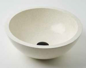 Νιπτήρας επικαθήμενος TERRAZO BOWL WHITE 40x40x15 εκ