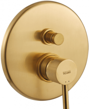 Μίκτης εντοιχισμού 2 εξόδων Industrial Gold Brushed