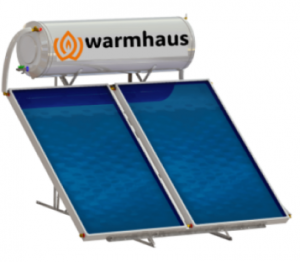 Ηλιακός Θερμοσίφωνας 300 λίτρα Warmhaus Τριπλής Ενέργειας Glass Επιλεκτικός 4,0m².