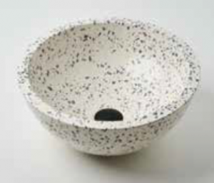Νιπτήρας επικαθήμενος TERRAZO BOWL BIG GRAVEL 40x40x15 εκ