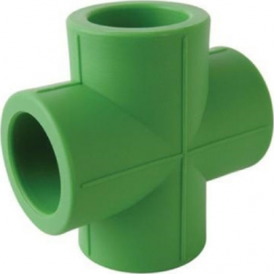 PPR BANNINGER FOUR-WAY FITTING Φ50 green (hot - cold)