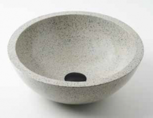 Νιπτήρας επικαθήμενος TERRAZO BOWL GREY 40x40x15 εκ