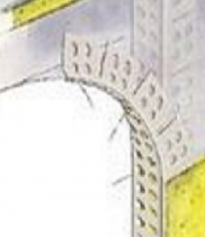 Εύκαμπτο γωνιόκρανο PVC, χωρίς πλέγμα, 24x24mm, 3m/τεμάχιο.