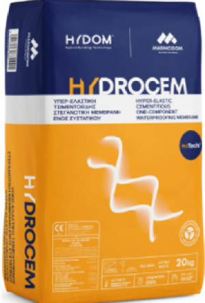 HYDROCEM 20 kg Ελαστική στεγανωτική τσιμεντοειδής μεμβράνη ενός συστατικού/σακι