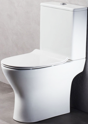 Σετ Λεκάνη TONIC S RIM OFF Χ.Π. Με Κάλυμμα Thermoplast και Διπλό Μηχανισμό, Κατωστόμια