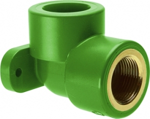 PPR BANNINGER elbow with female thread and Mounting Brackets Φ25*3/4''