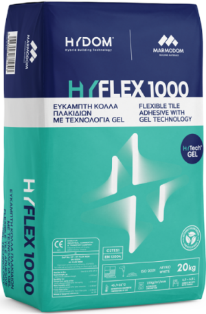 HYFLEX 1000 20 kg/σακι Ελαστική κόλλα πλακιδίων τεχνολογίας “GEL”, C2TES1