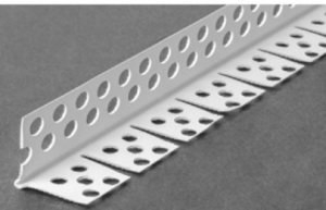 Flexible perforated PVC corner beads, 24x24 perforated, 2,50m/piece