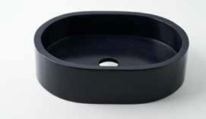 Νιπτήρας επικαθήμενος TERRAZO LONG BLACK 50x35x11.5-12.5 εκ