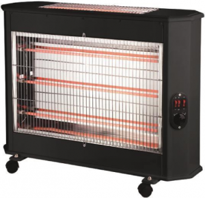 Θερμάστρα Χαλαζία με Θερμοστάτη 2Face Wide, 2800W IP20 Μαύρη, 300-41403