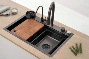 ΝΕΡΟΧΥΤΗΣ ΚΟΥΖΙΝΑΣ MULTI LUX BLACK MATT 68X45CM